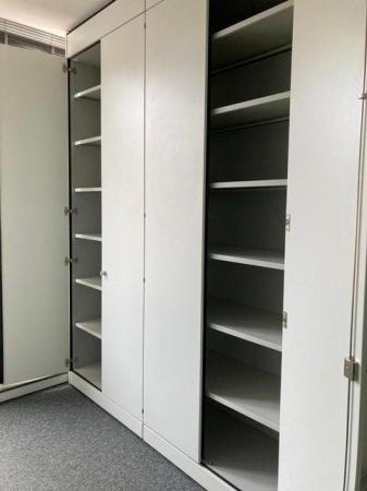Image 17 of Lockable 4 door white office tall double cupboards/storage