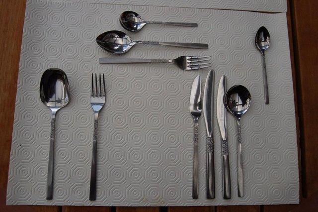 Image 3 of Viners 'Love Story' Stainless Cutlery, Very Good Condition
