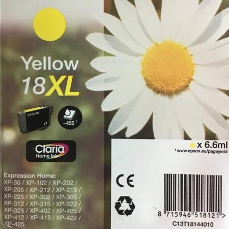Image 2 of Sealed.Epson 18XL high capacity ink cartridges. Cyan, Yellow
