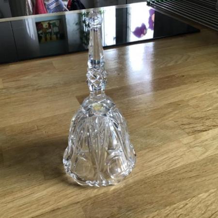 Image 1 of Glass bell and posy glass and vase