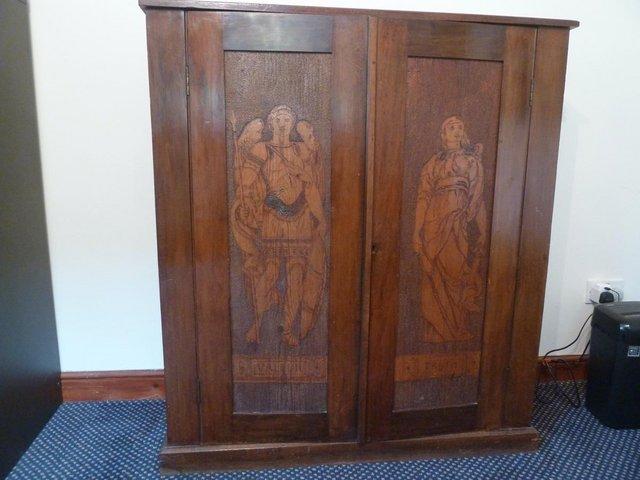 Preview of the first image of Most unusual mahogany cupboard.