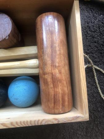 Image 2 of Jaques of London full size croquet set in pine box