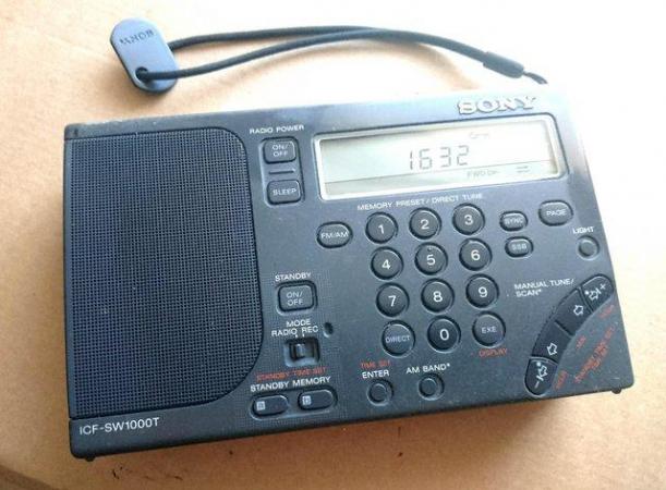 Image 1 of Sony ICF-SW1000T Radio/Cassette