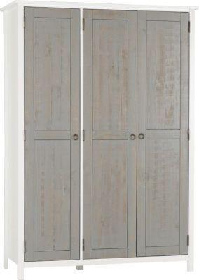 Preview of the first image of Vermont 3 door wardrobe in white/grey.