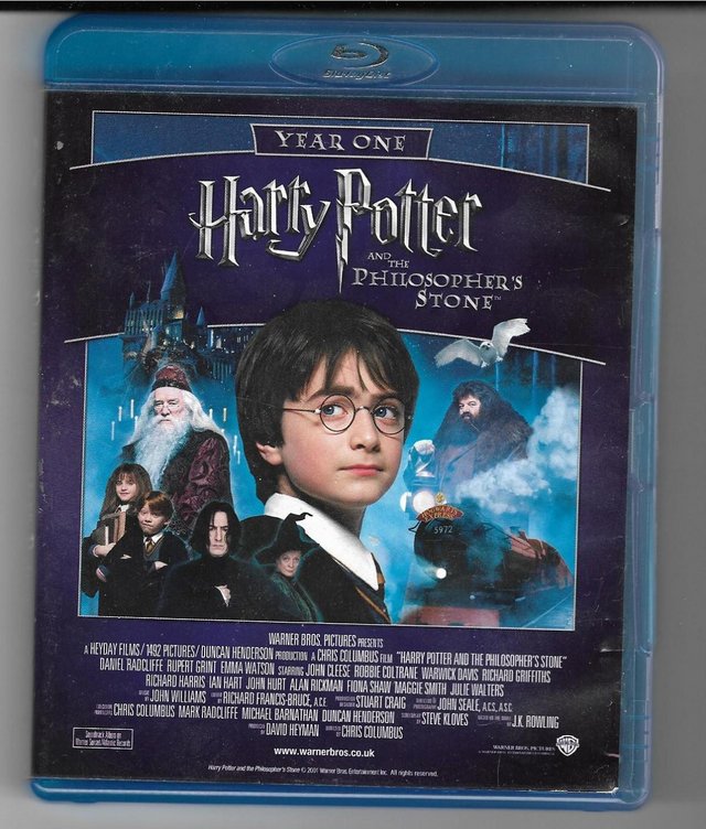 Preview of the first image of Harry Potter Year 1 & 2.  Blu Ray Discs Philosoher's Stone +.