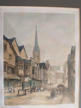 Image 3 of A beautiful pair of hand coloured etchings of old Salisbury.