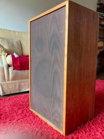 Image 2 of 2 x solid oak 1971 vintage Wharfedale UNIT-5 monitor speaker