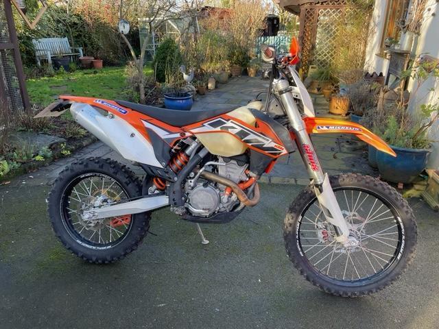 Preview of the first image of KTM 250 EXC-F 2014 model. Road Legal. Green lane bike.