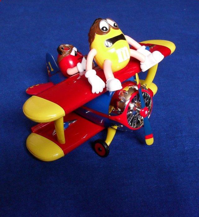 Preview of the first image of M &M's Barmstorming Plane Sweet/candy dispenser, collectable.
