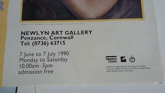 Image 3 of Newlyn Art Gallery Advert Poster, Dod Procter, Girl in Blue
