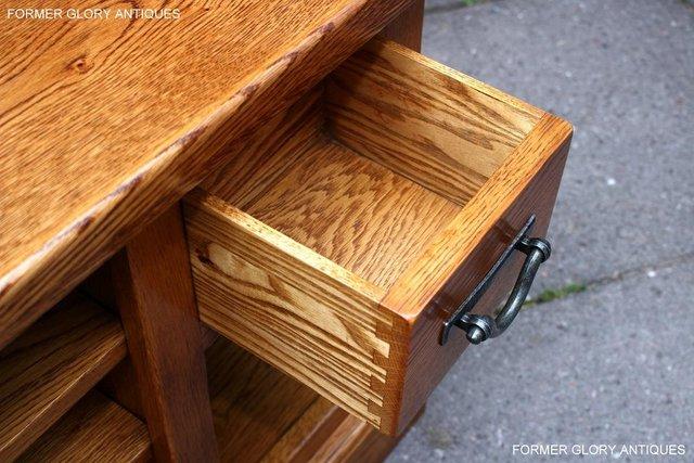 Image 14 of AN OLD CHARM FLAXEN OAK CORNER TV CABINET STAND MEDIA UNIT