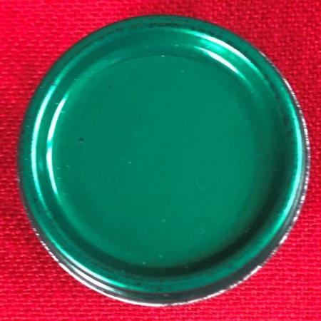 Image 3 of Vintage small tin for tiny treasures! Dark metallic green.