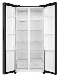 Preview of the first image of COOKOLOGY 460L NEW BLACK FROST FREE AMERICAN FRIDGE FREEZER.
