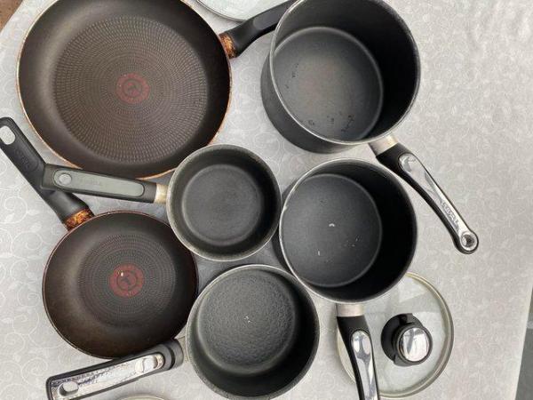 Image 3 of Tefal saucepans and frying pans - used.