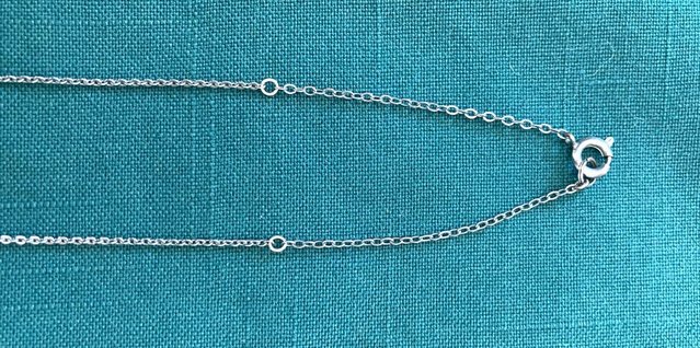 Image 2 of Diamante Necklace on silver chain 10½" long