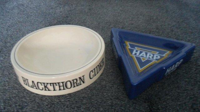 Preview of the first image of Blackthorn Cider & Harp Wade Ashtrays.