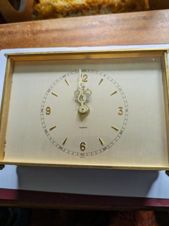 Image 2 of Solid brass Garrard vintage brass clock.