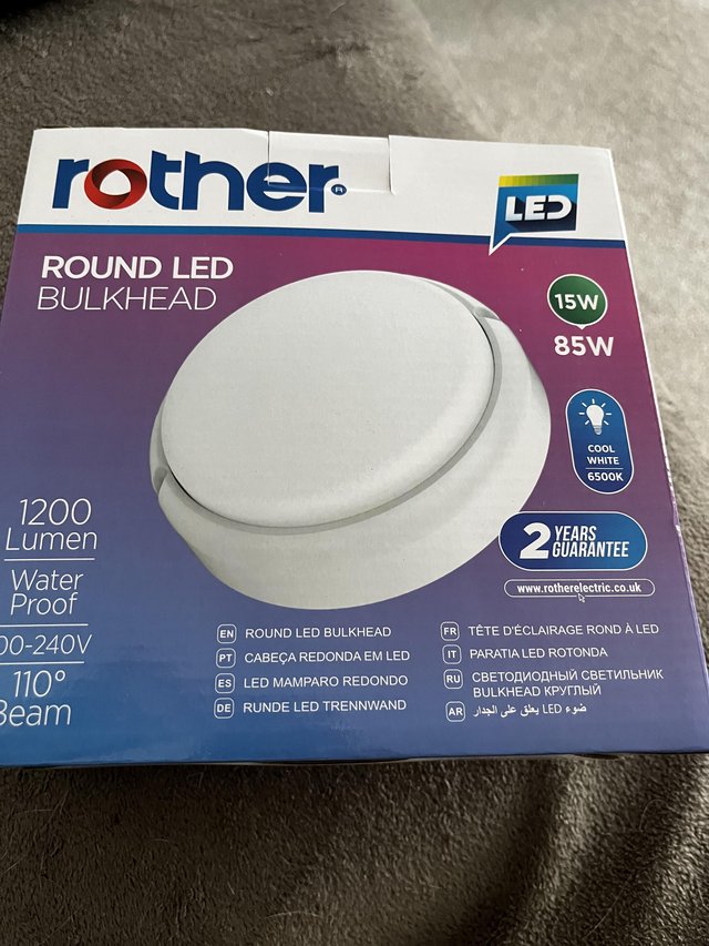 Preview of the first image of Rother 15w LED Light 1200 Lumen Modern Daylight Cool Light.