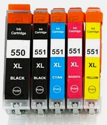 Image 1 of New 27 x Canon compatible printer ink cartridges (C551/550)
