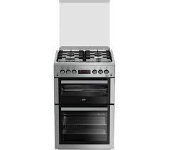 Image 1 of BEKO PRO 60CM SILVER GAS COOKER-DOUBLE OVEN-GLASS LID-FAB**