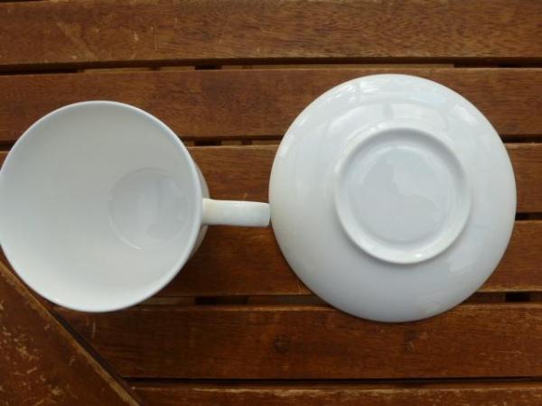 Image 3 of Sparkling white fine china cup and saucer