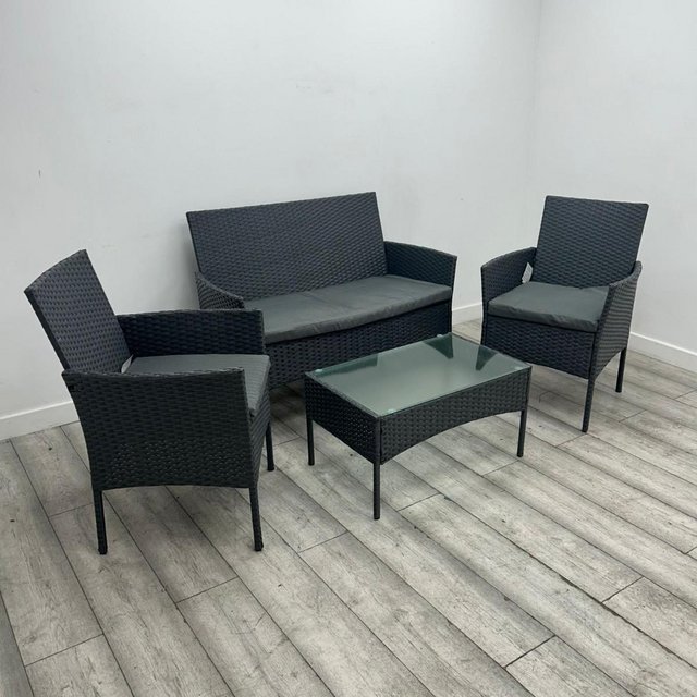 Preview of the first image of Soho Rattan Dark Grey Set.