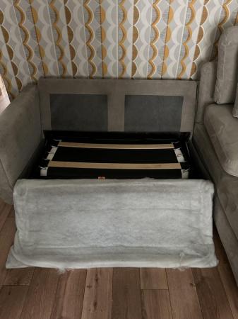 Image 1 of 4 Seater Sofa Bed with Chaise Lounge & Mattress
