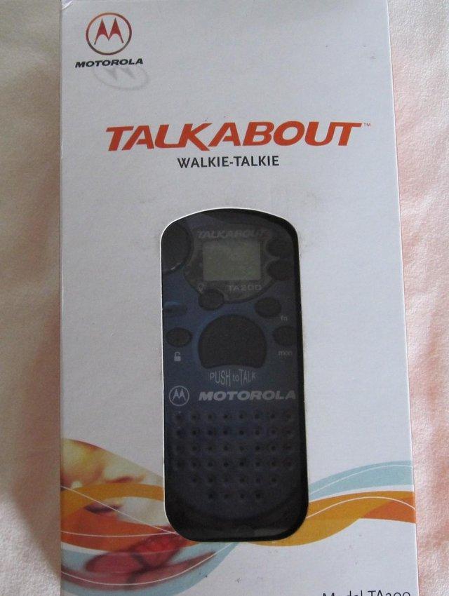 Preview of the first image of Motorola Walkie-Talkie (Model No. TA200).