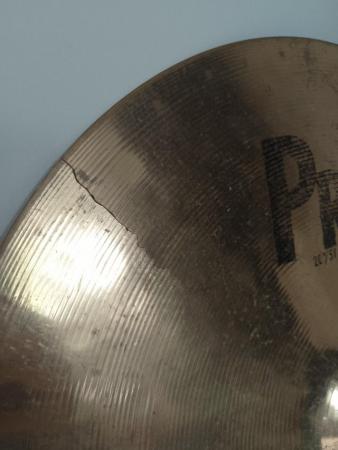 Image 2 of Sabian Ride Cymbal for sale (has crack in it)