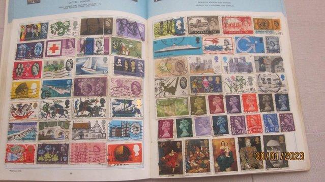 Image 2 of STAMP COLLECTION, 2 ALBUMS approx 2300 stamps