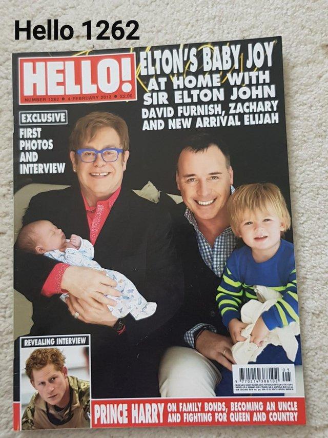 Preview of the first image of Hello Magazine 1262 - Elton's Baby Joy.