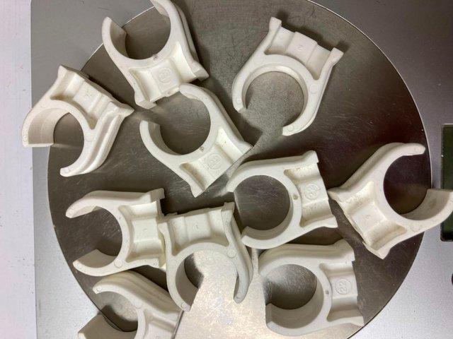 Preview of the first image of 192 x 15mm & 22mm Talon white open pipe clip OPS15 & OPS22.