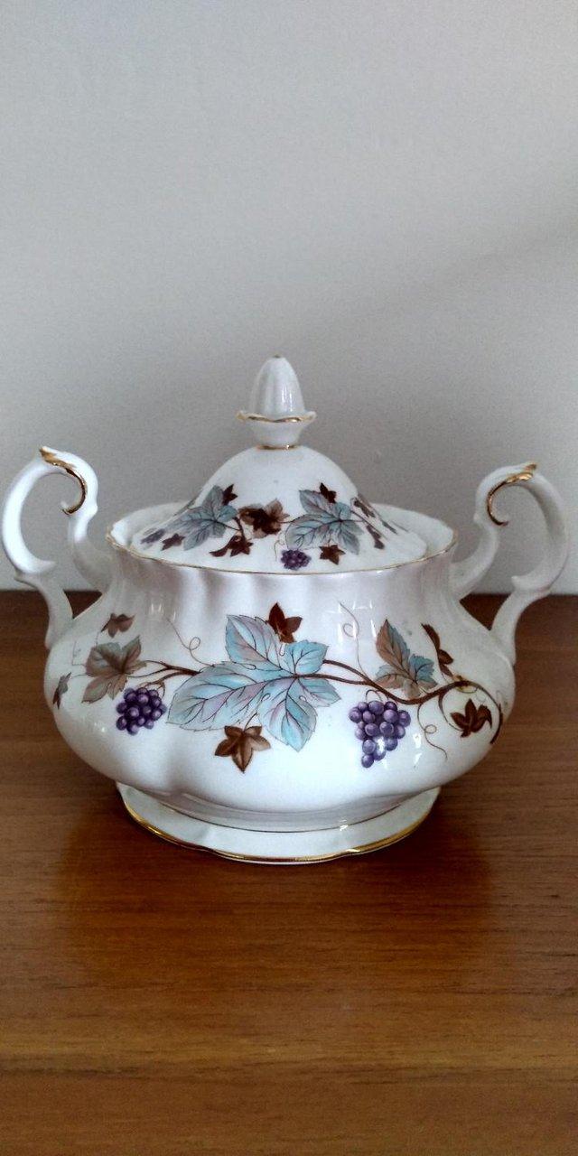 Preview of the first image of Royal Albert Bone China Lidded Sugar Bowl Kendal, Cumbria.