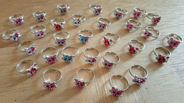 Image 2 of x25 Hello Kitty style adjustable rings