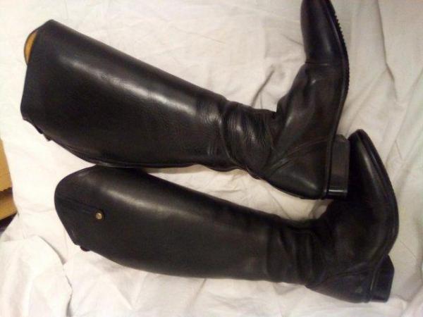 Image 1 of Sergio Grasso tall long riding boots. Black. Size 40/7.5