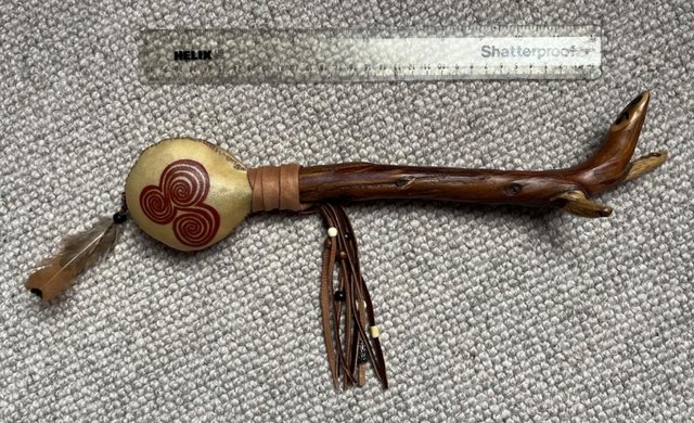 Preview of the first image of Unique ceremonial shamanic rattle.