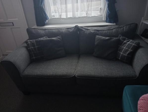 Image 3 of SCS Charcoal 3 Seater Sofa Theo