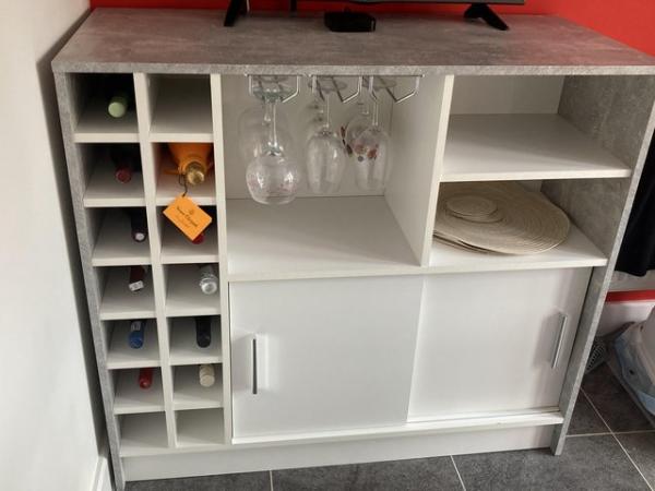 Image 1 of Kitchen sideboard with wine rack