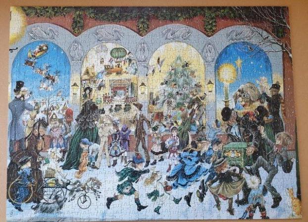 Image 1 of 1000 piece deluxe DOUBLE SIDED JIGSAW called TWELVE DAYS OF