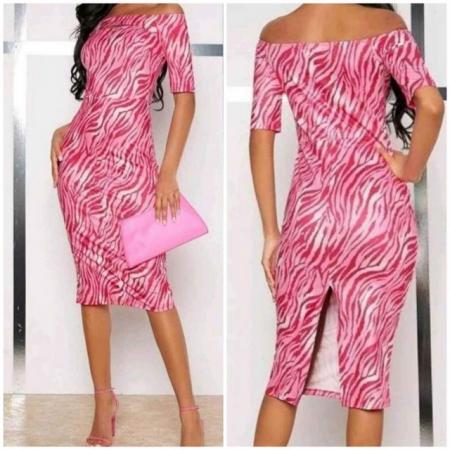 Image 1 of Size 6 cute pink midi dress