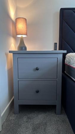 Image 3 of Beautiful grey IKEA bedside table set. Only 1 year of use