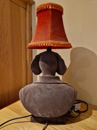 Image 2 of Beagle Lamp with orange velvet shade