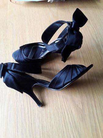 Image 1 of Black Satin Shoes from Red Herring