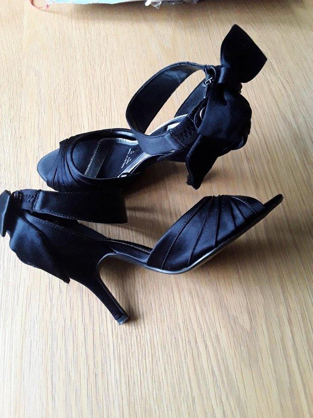 Preview of the first image of Black Satin Shoes from Red Herring.