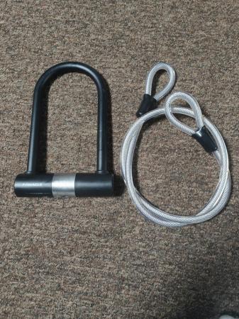 Image 1 of U bike lock with cable and 2 keys