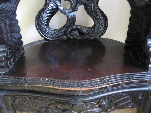 Image 10 of ANTIQUE Chinese Emperor Dragons Throne Chair c1875