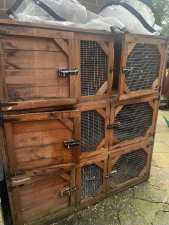 Image 1 of 5ft x 3 tier outside rabbit hutch