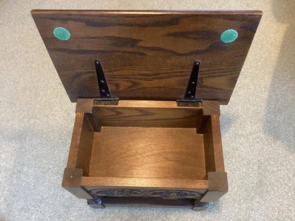 Image 3 of Old Charm Slipper Box in Light Oak.