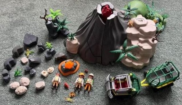 Image 1 of Play Mobil volcano and truck set