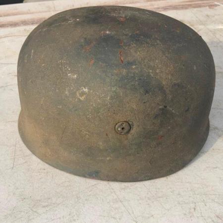 Image 1 of German Paratroopers helmet + liner and chin strap